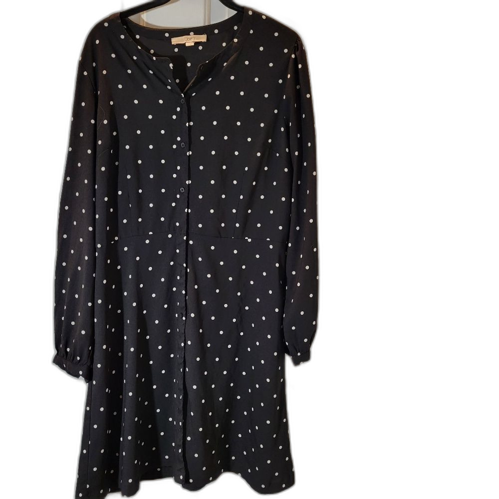 Loft POLKA Dot Shirt Dress by Loft 14